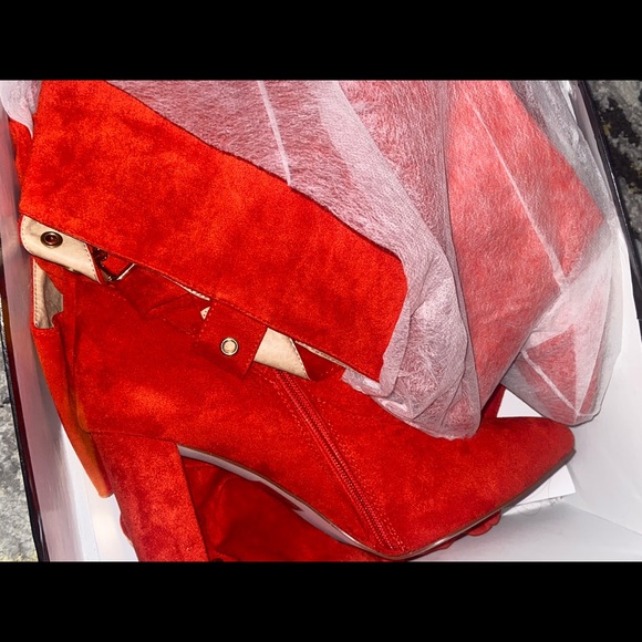 Suede Belted Thigh High Boots - Picture 2 of 2
